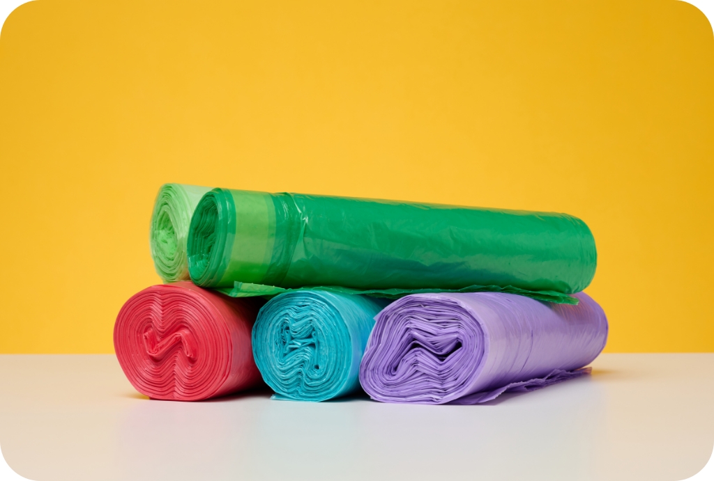 Commercial bin liners used for professional office and strata cleaning.