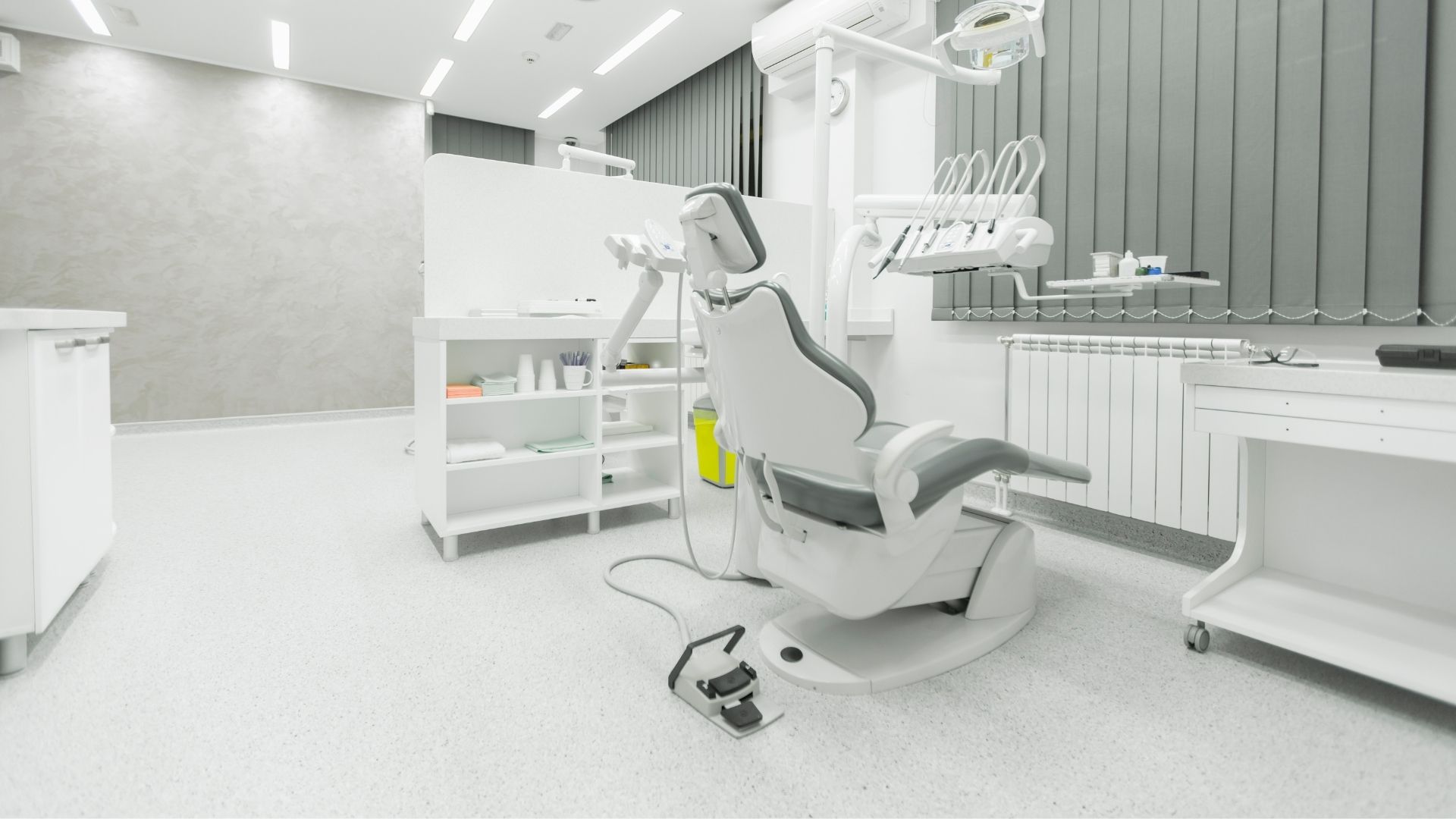 Clean and sanitised dental treatment room prepared for patients as part of professional healthcare cleaning.
