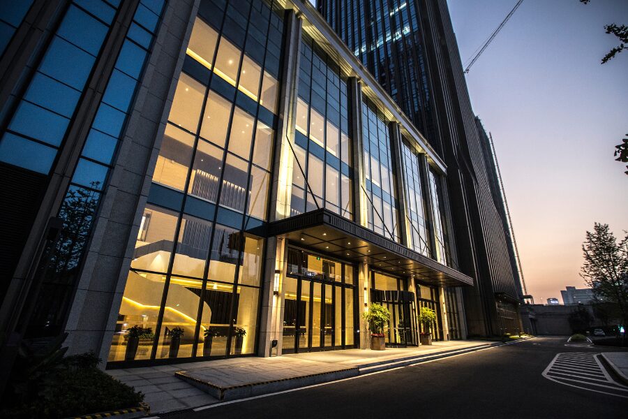 Modern commercial building in Sydney maintained through regular strata cleaning.